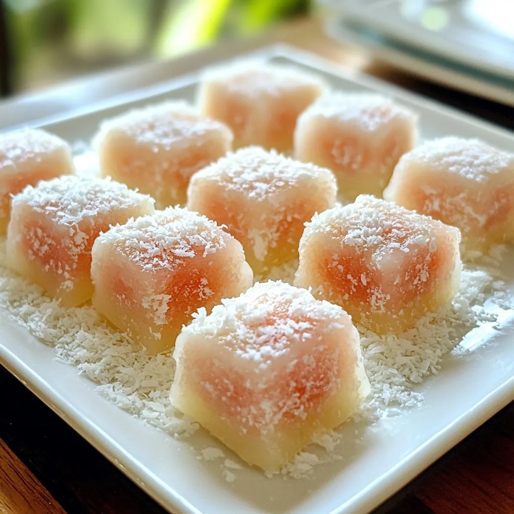 Watermelon Mochi Bites Delightful and Refreshing Treat