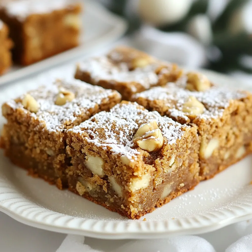 Gingerbread Blondies Irresistible Holiday Treat