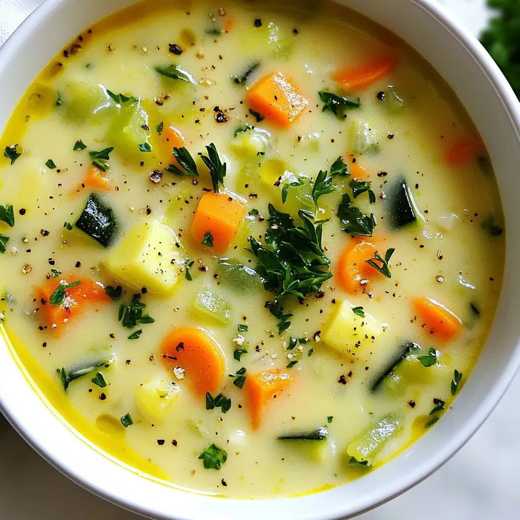 One-Pot Creamy Vegetable Soup Simple and Tasty Meal