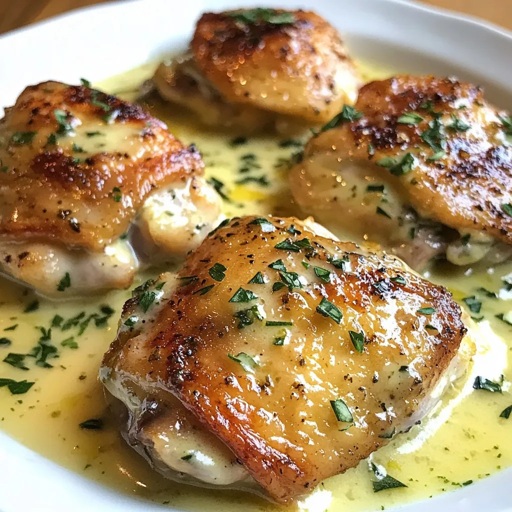 Creamy Garlic Chicken Thighs Rich and Flavorful Dish