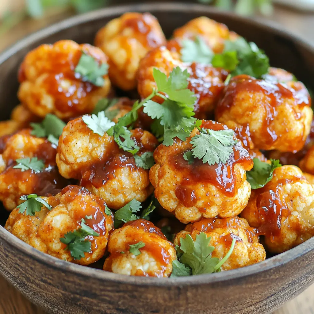 Air Fryer BBQ Cauliflower Wings Crispy Delight