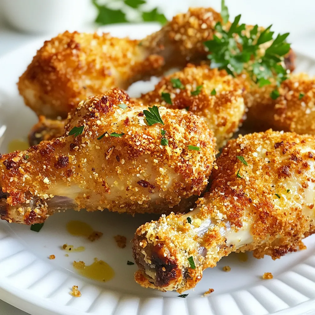 Crunchy Garlic Parmesan Chicken Drumsticks Delight