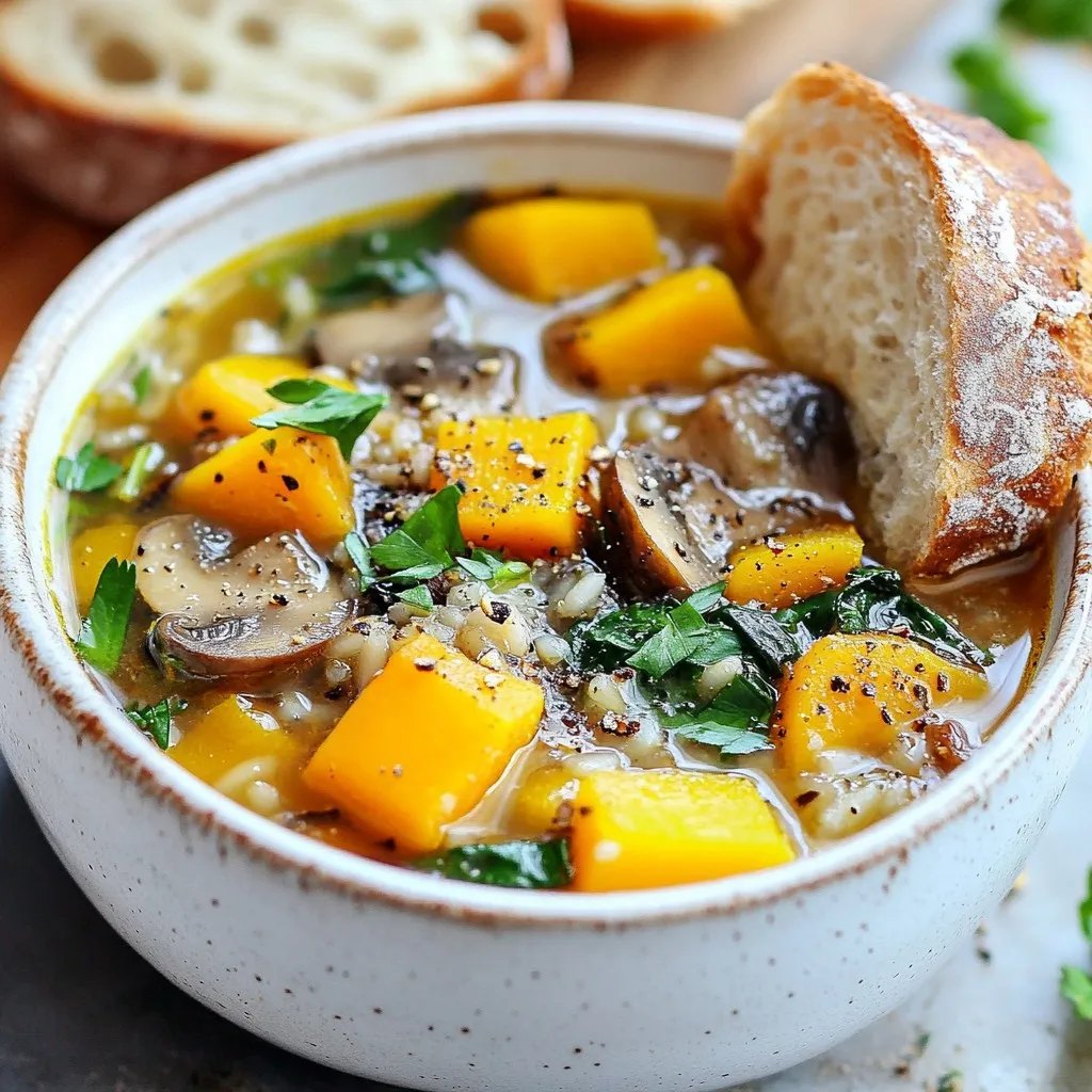 Cozy Autumn Wild Rice Soup Hearty and Comforting Dish