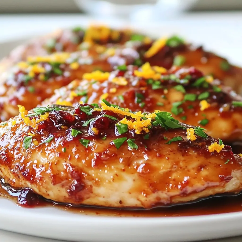 Cranberry Orange Glazed Chicken Tasty Dinner Recipe