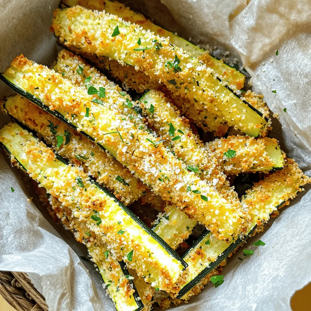 Air Fryer Garlic Parmesan Zucchini Fries Easy Recipe