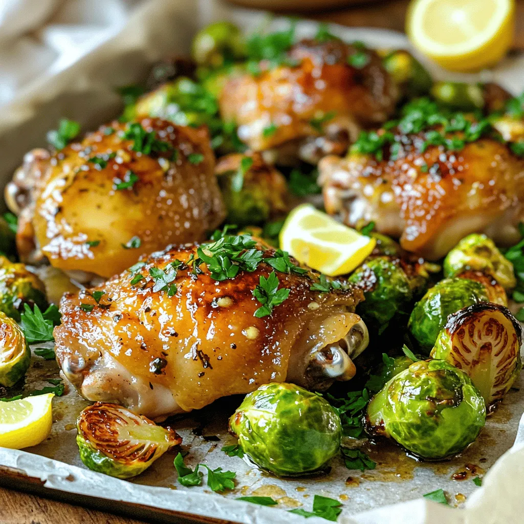 Garlic Butter Chicken &#038; Brussels Sheet Pan Delight