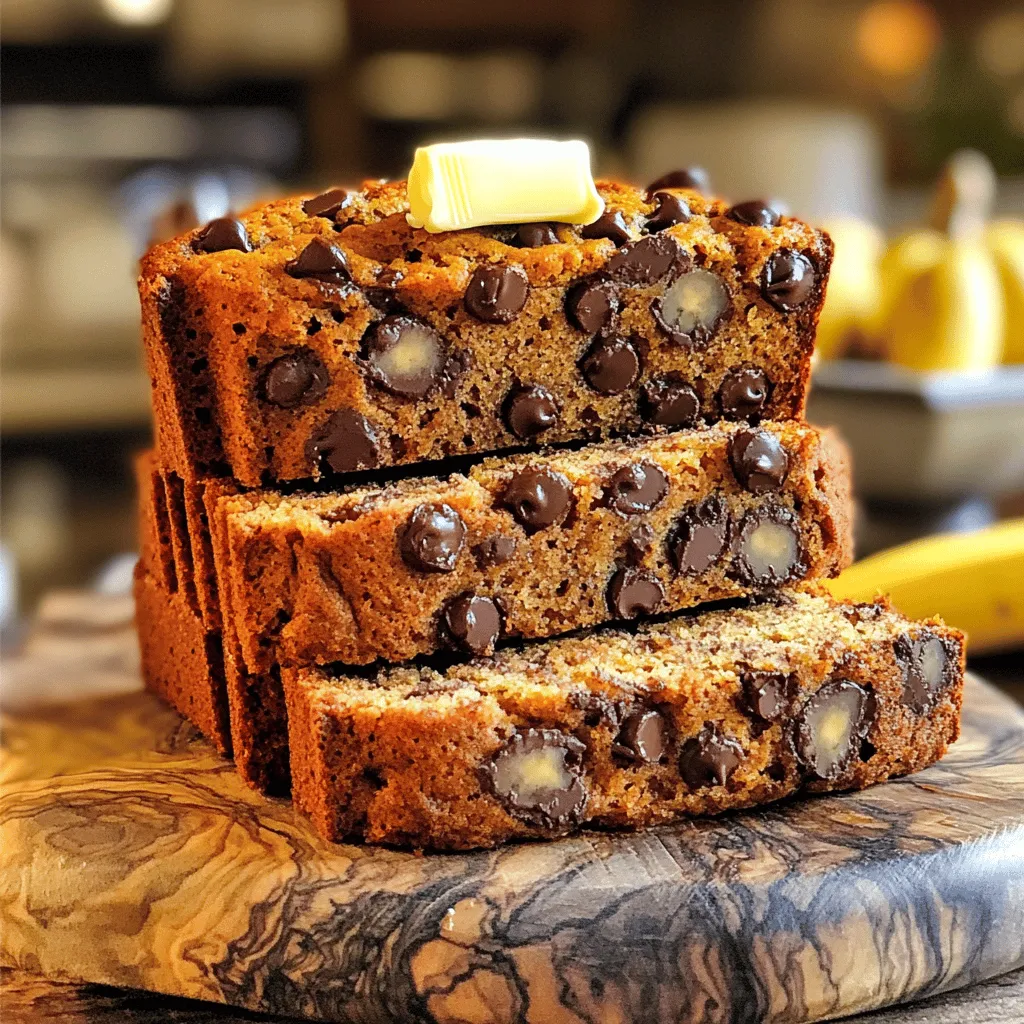 Delicious Banana Chocolate Chip Pumpkin Bread Recipe