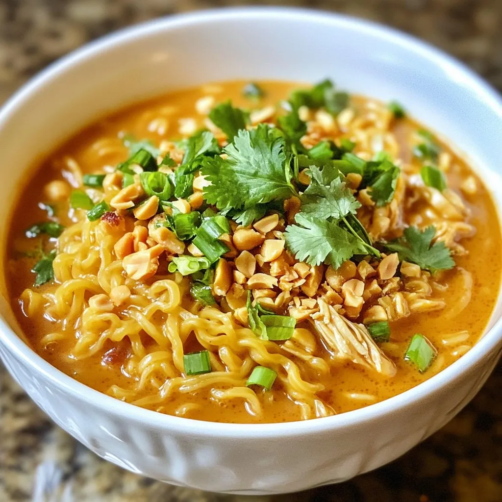 Minute Thai Peanut Chicken Ramen Perfect Quick Meal
