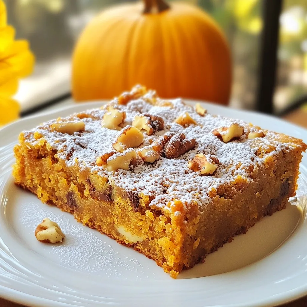 Pumpkin Cake Bars Simple and Delicious Dessert Treat