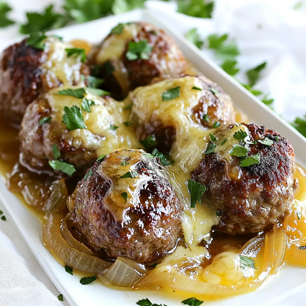 French Onion Meatballs Savory and Hearty Dish