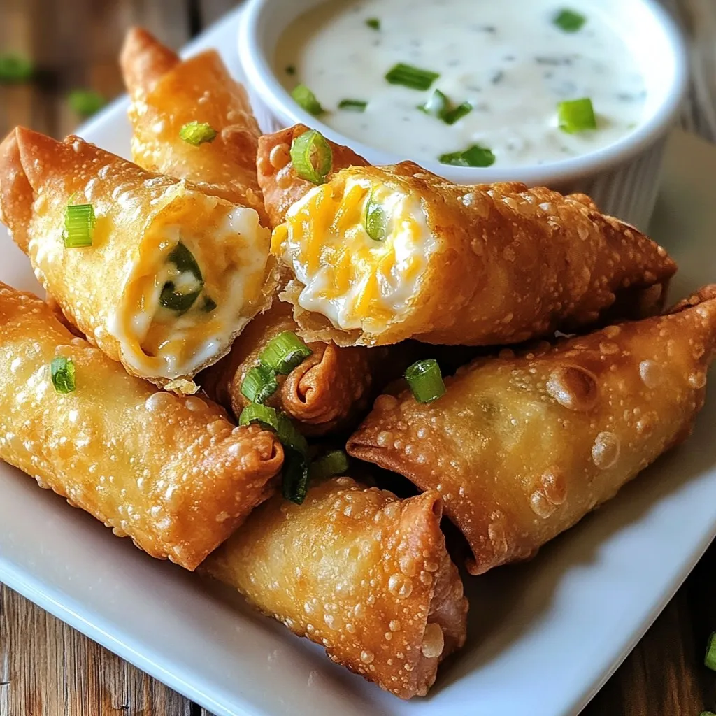 Mini Jalapeno Popper Egg Rolls Crispy and Flavorful Snack