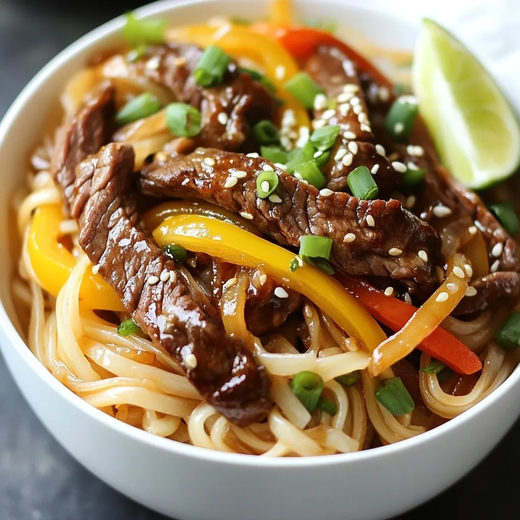 Easy Mongolian Beef Noodles Tasty and Quick Dish