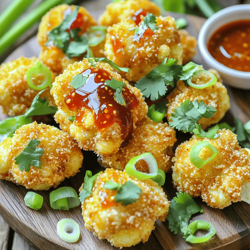Air Fryer Sweet Chili Cauliflower Wings Delight