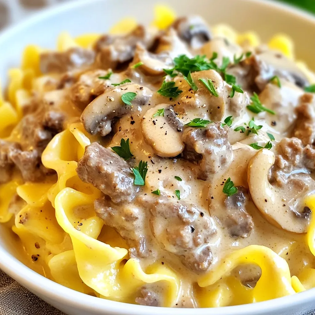 Creamy Ground Beef Stroganoff Flavorful and Rich Meal