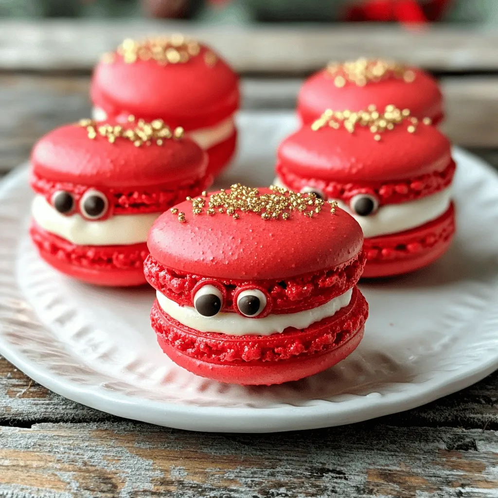 Santa Claus Macarons Festive Holiday Treats Delight