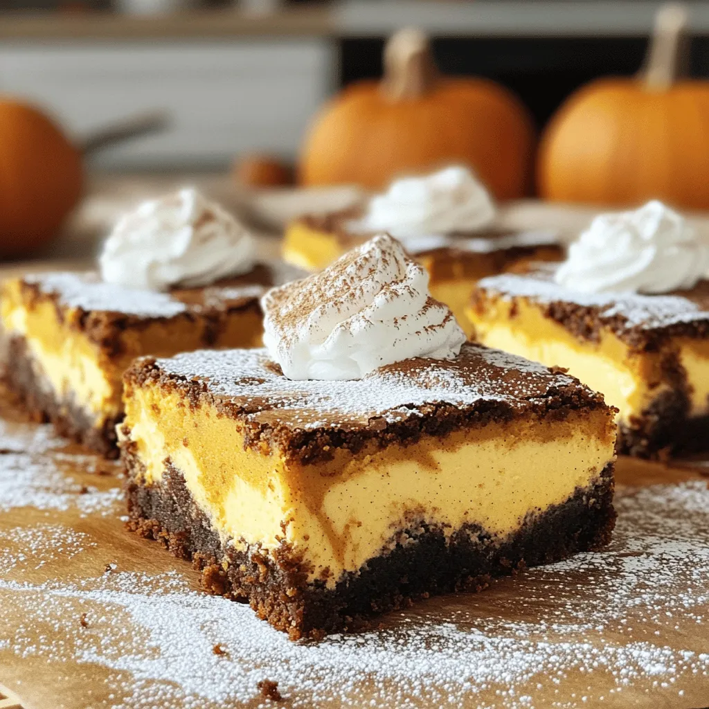 Pumpkin Cheesecake Brownie Bars Easy and Delightful Treat