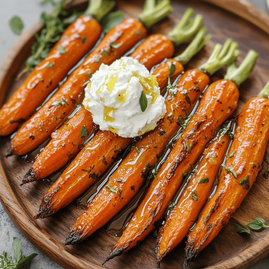 Hot Honey Roasted Carrots with Whipped Ricotta Delight