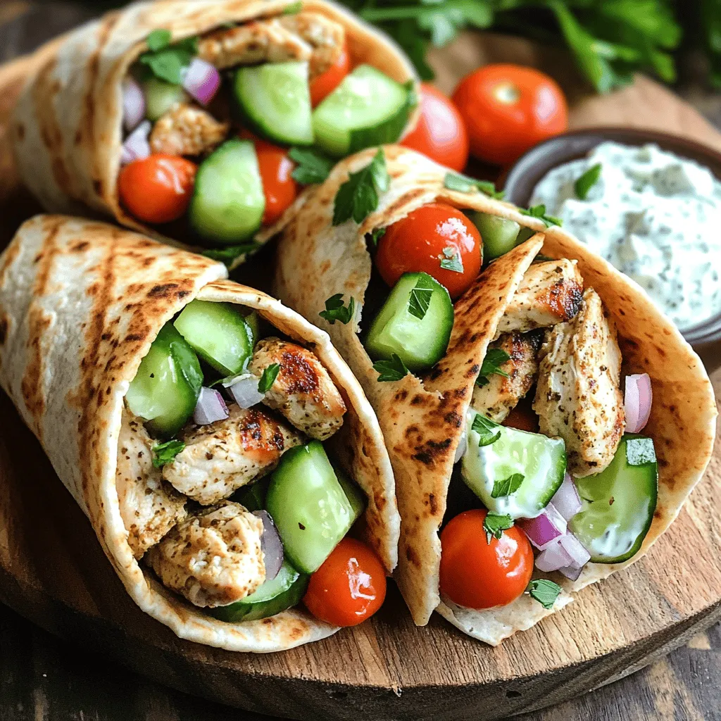 Minute Greek Chicken Gyro Wraps Quick Flavor Boost