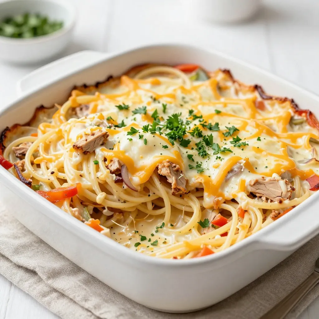 Creamy Southern Spaghetti Bake Simple Family Meal