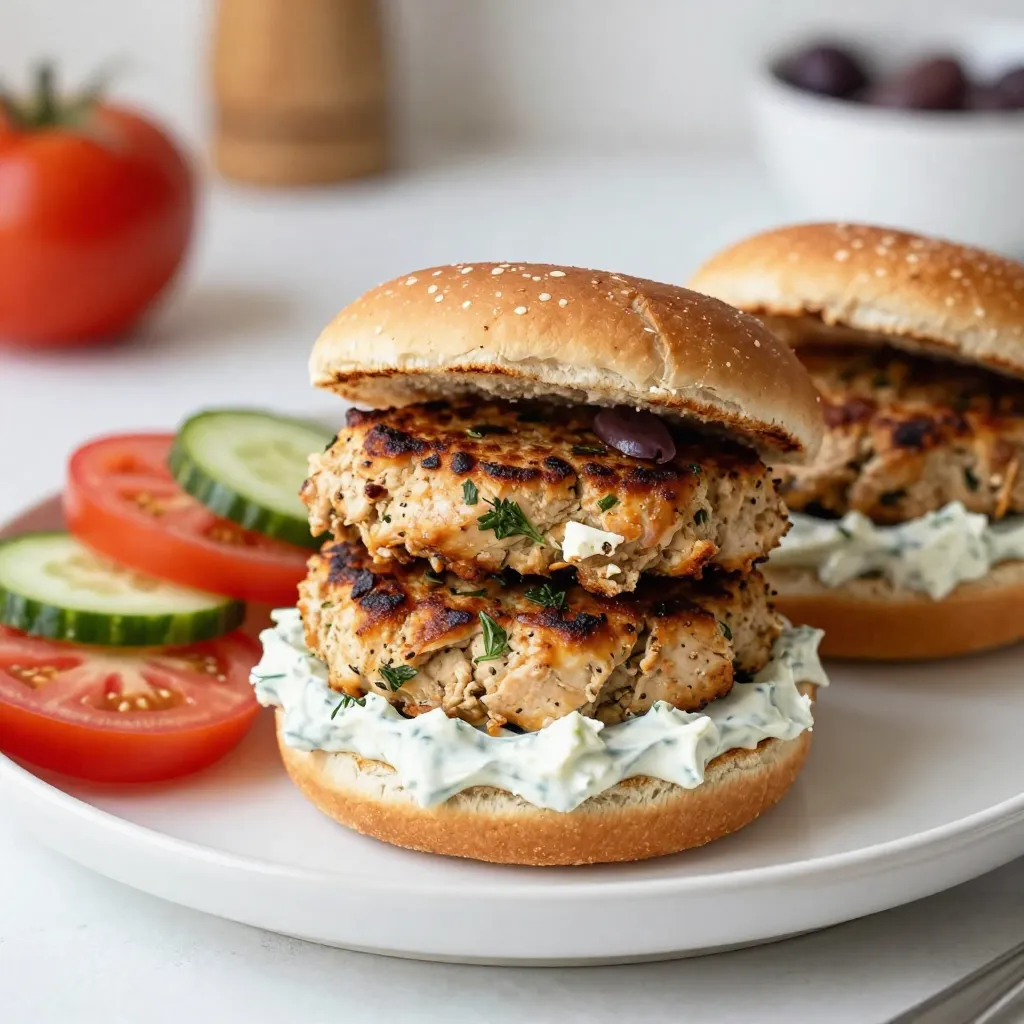 Greek Chicken Burgers Flavorful and Easy to Make
