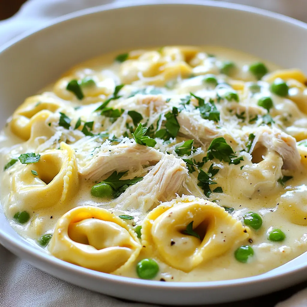 Crockpot Chicken Alfredo Tortellini Comfort Dish