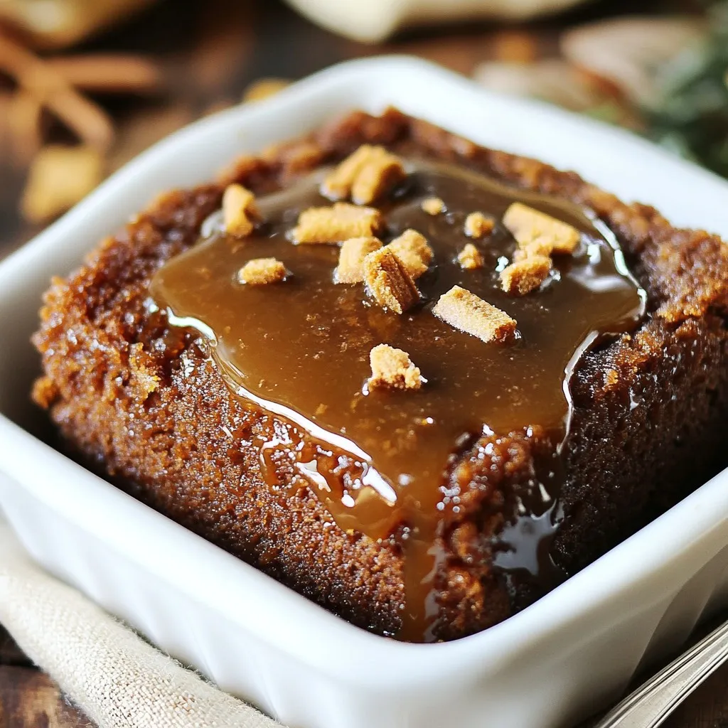 Gingerbread Pudding Cake with Toffee Sauce Delight