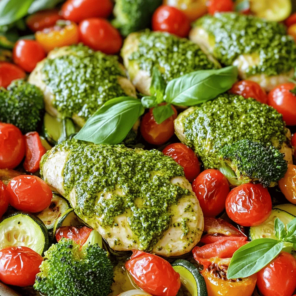 Sheet Pan Pesto Chicken Veggies Simple Dinner Delight