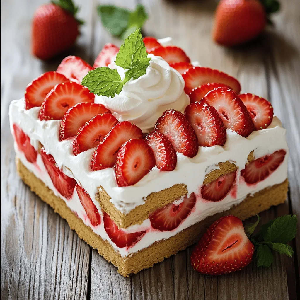 No-Bake Strawberry Shortcake Icebox Cake Delight