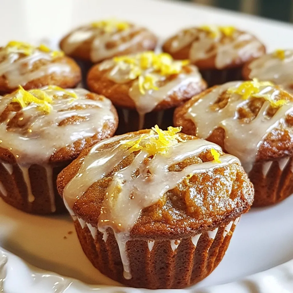 Gingerbread Muffins with Lemon Glaze Simple Delight