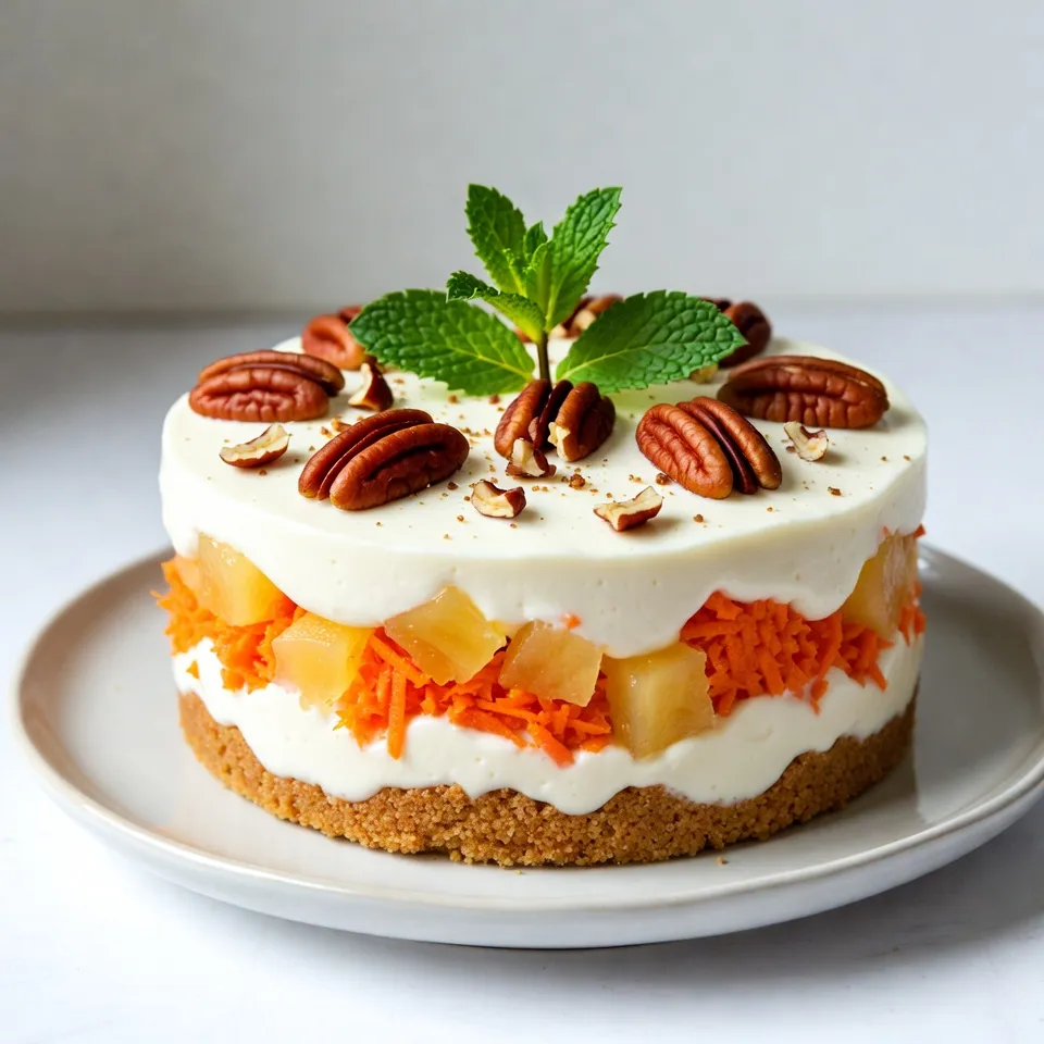 No-Bake Pineapple Carrot Cream Cake Delight Recipe
