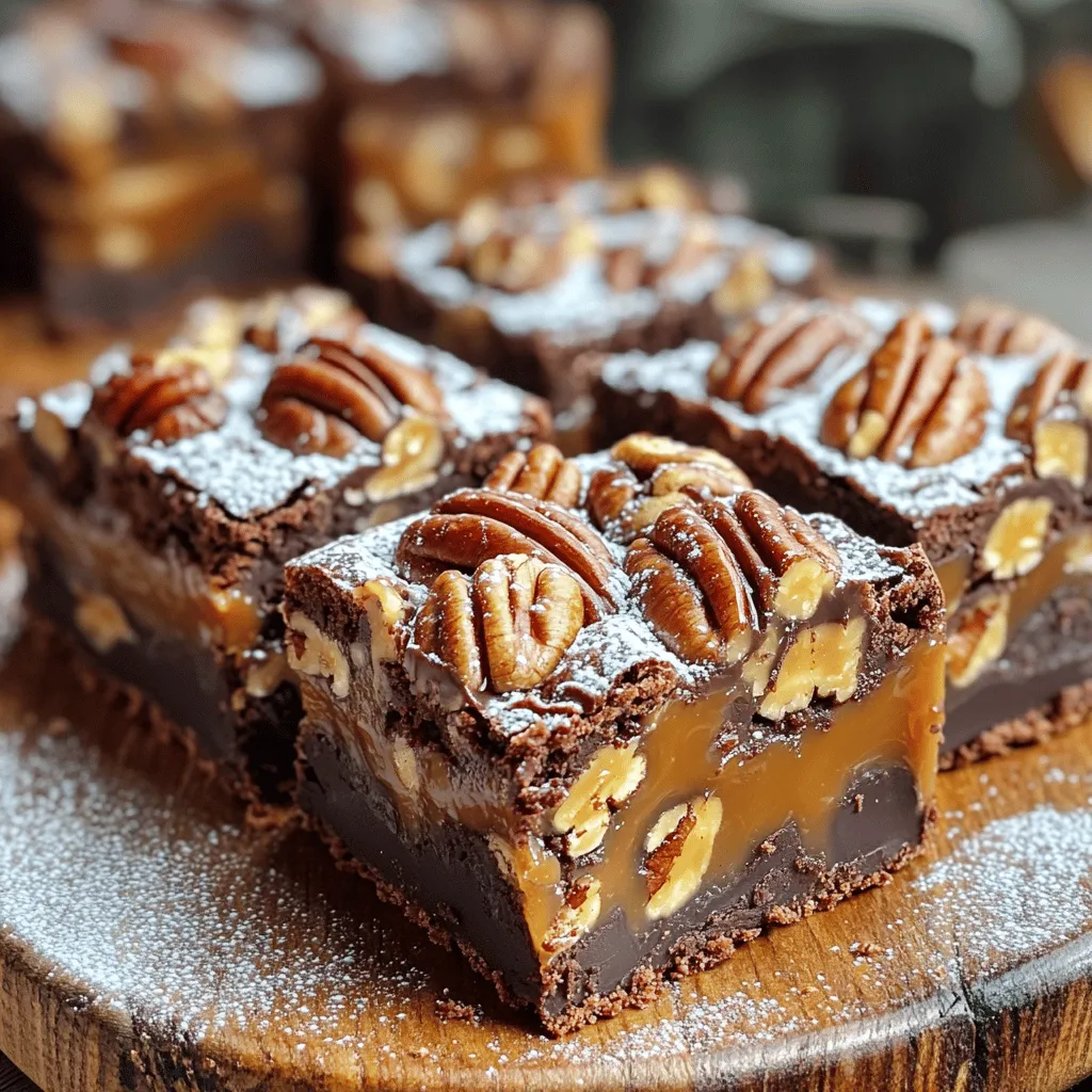 Caramel Pecan Pie Brownie Bars Delightful and Rich