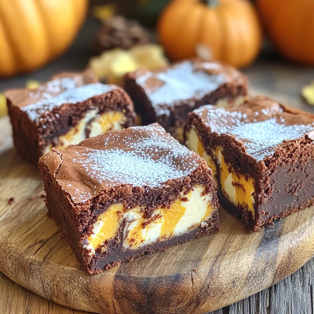 Pumpkin Cream Cheese Brownies Irresistible Sweet Treat