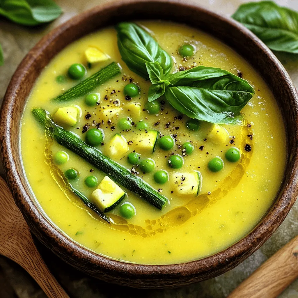 Spring Vegetable Cream Soup Flavorful and Healthy Dish