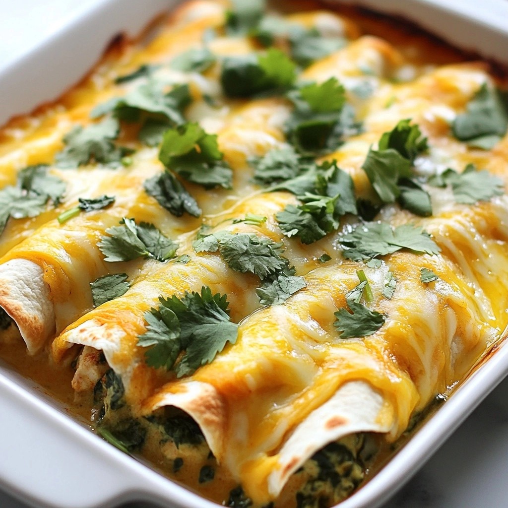 Creamy Chicken and Spinach Enchiladas Delightful Dish
