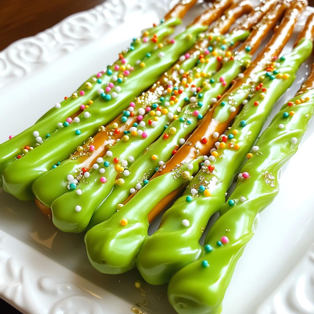 St. Patrick's Day Pretzel Rods Fun and Colorful Treats