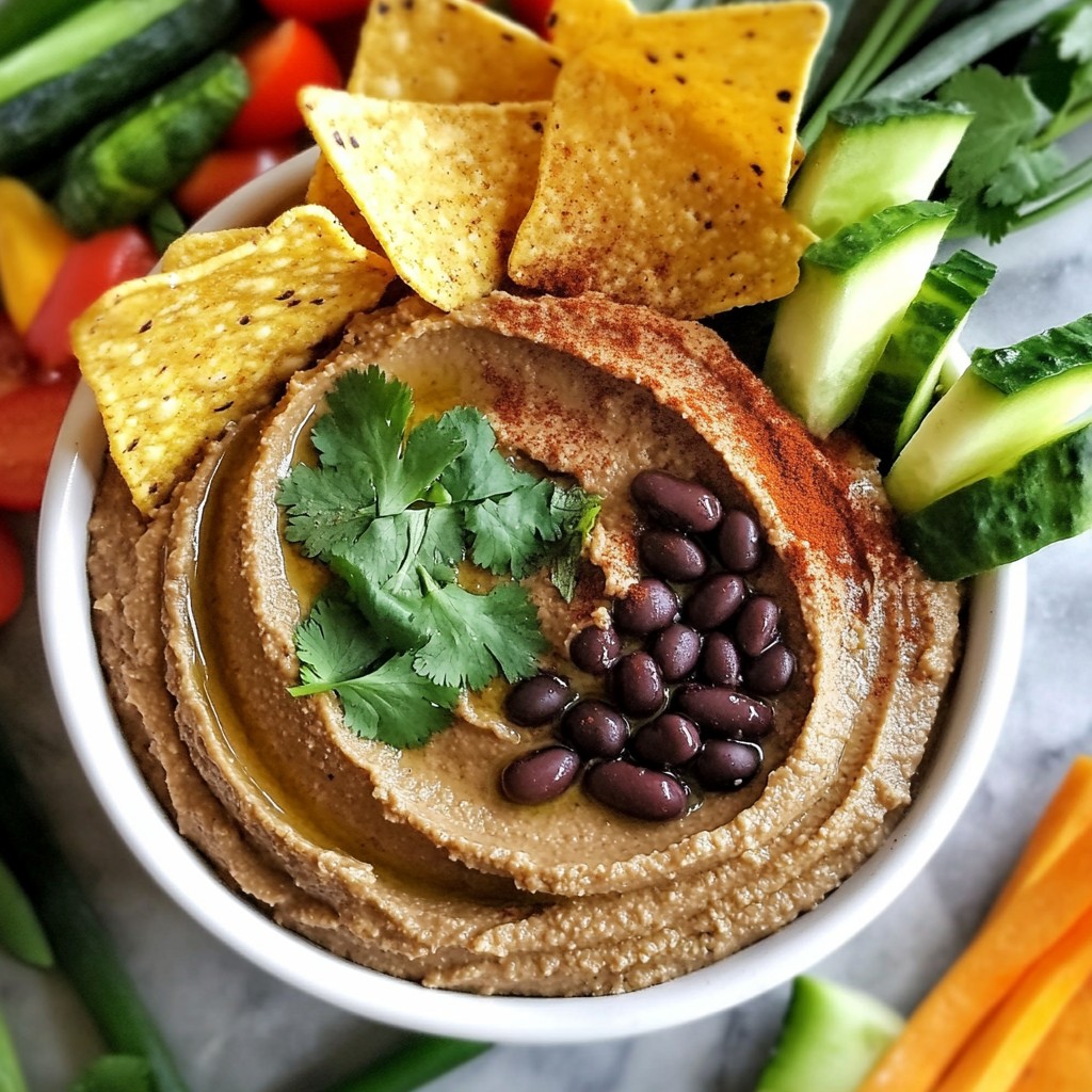 Zesty Mexican Black Bean Hummus with Cilantro Delight
