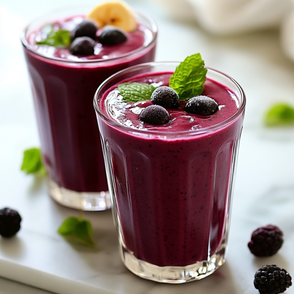 Winter Wonderland Berry Smoothie Festive and Bright