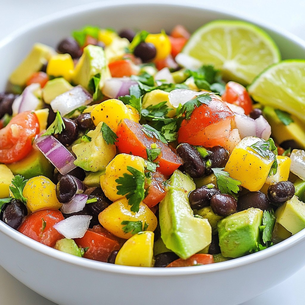 Spicy Mexican Avocado and Bean Salsa Delight