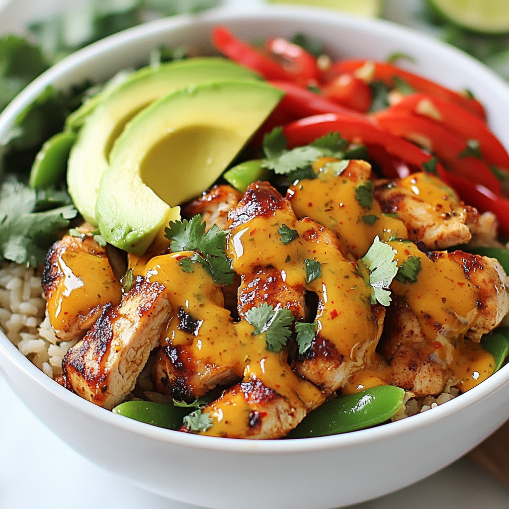 Sweet Chili Chicken Bowls with Coconut Lime Sauce Perfect