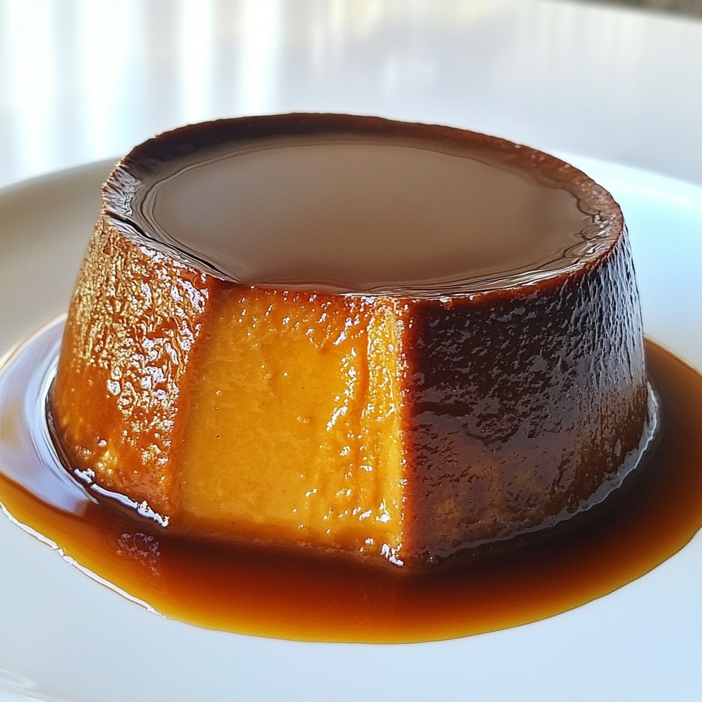 Rich Mexican Chocolate Flan with Caramel Sauce Delight