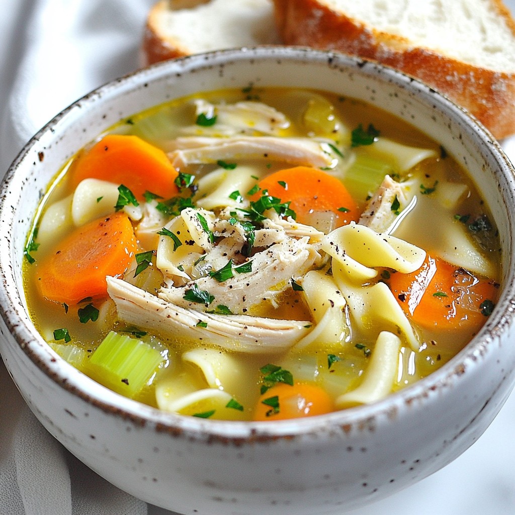 Grandma’s Sunday Chicken Noodle Soup Delight