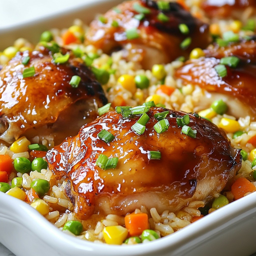 One-Pan Honey BBQ Chicken Rice Easy and Flavorful Meal