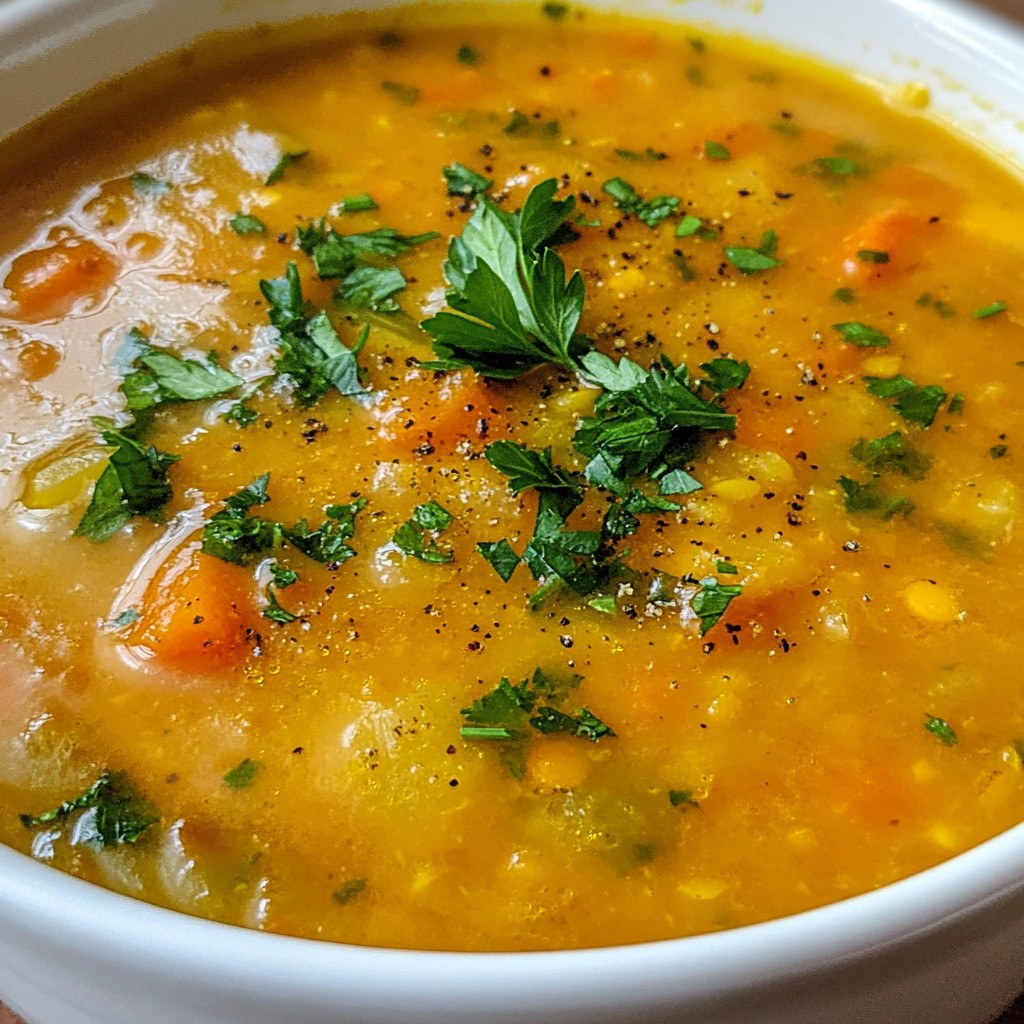 Caramelized Onion Red Lentil Soup Rich and Flavorful Dish