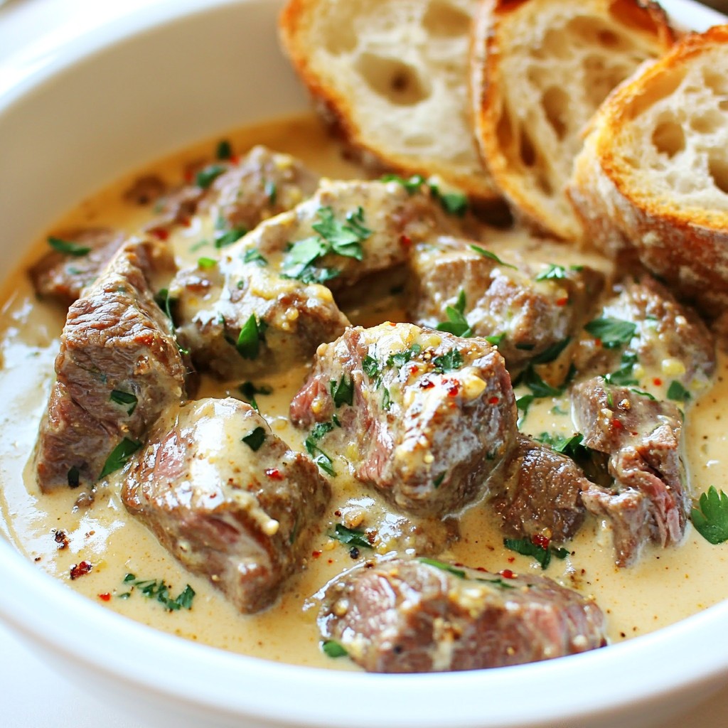 Parmesan Cream Steak Bites Rich and Flavorful Treat