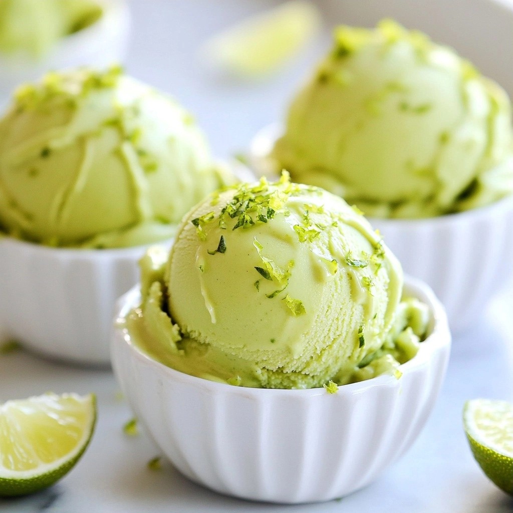 Creamy Mexican Avocado and Lime Ice Cream Delight