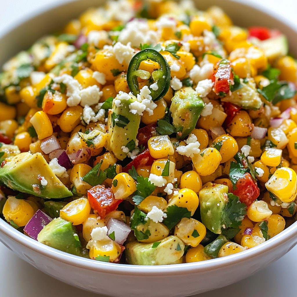 Roasted Mexican Corn and Avocado Salsa Delight