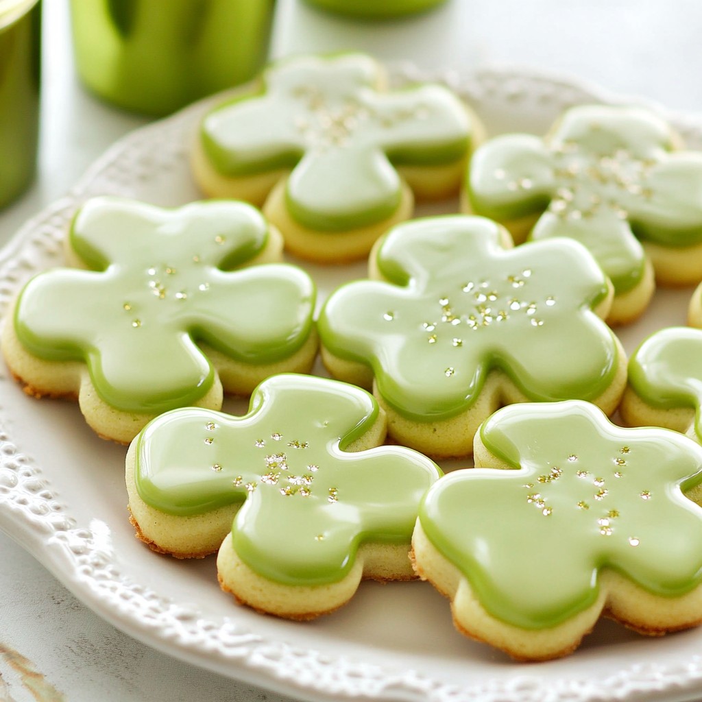 Vanilla Bean Shamrock Sugar Cookies Delight Recipe