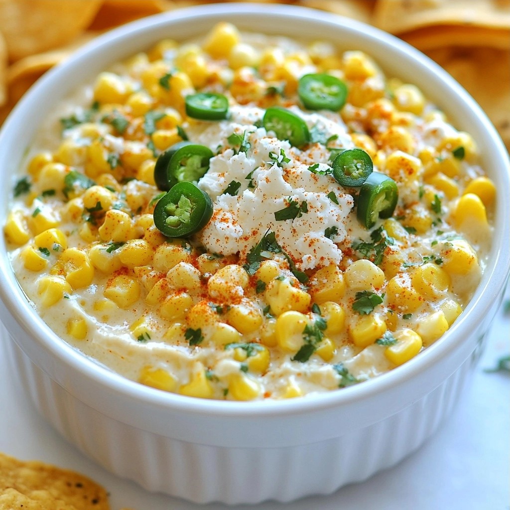 Creamy Mexican Street Corn Dip with Jalapeños Recipe