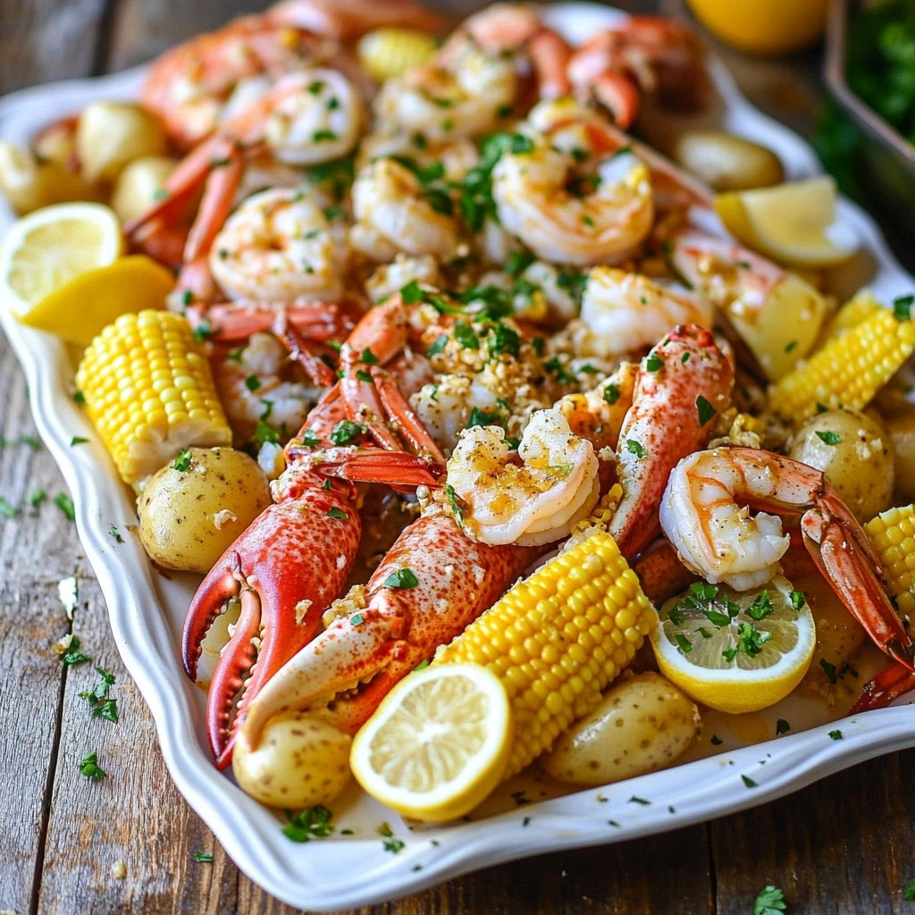 Cajun Seafood Boil with Garlic Butter Delight