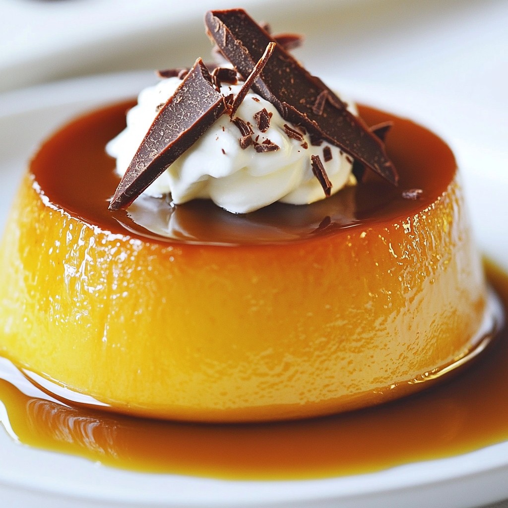 Rich Mexican Chocolate Flan with Caramel Sauce Treat